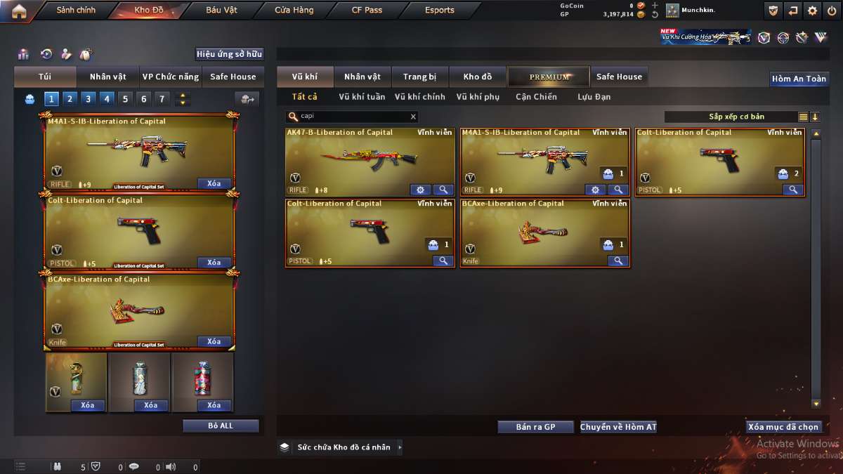 shop acc cf uy tin gia re